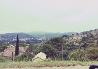 Point de vue sur la ville depuis le Mas Dujau gîtes en Ardèche